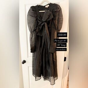 Elegant Black Sheer Dress